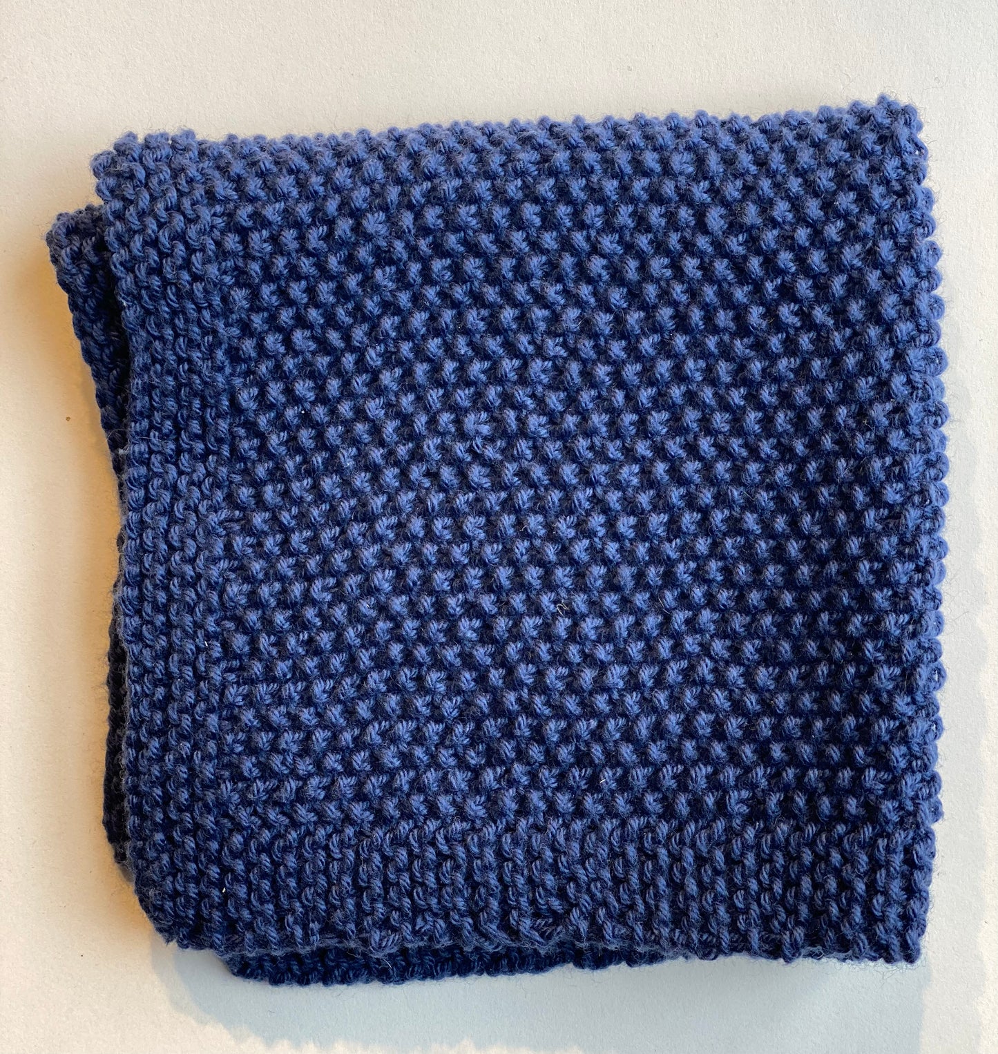 Perle strikket karklud - Blå